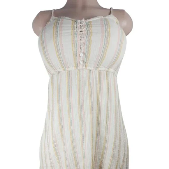aerie cream dress NWT Aerie Beige Ruched Rib Midi Dress Sz. M, Brand